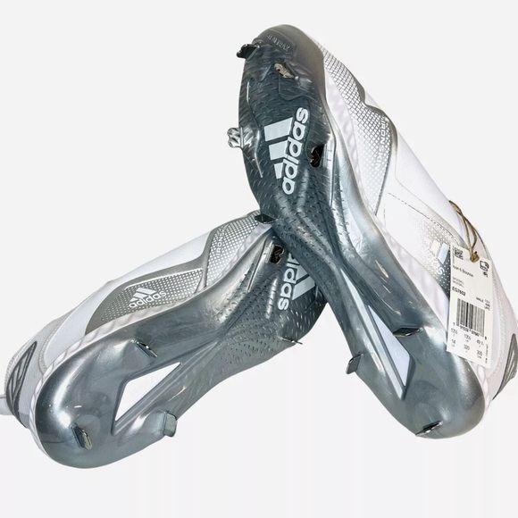 Adidas Icon 6 Bounce Mens Baseball Cleats Cloud White Silver EG7602 Size 14 - Picture 8 of 8
